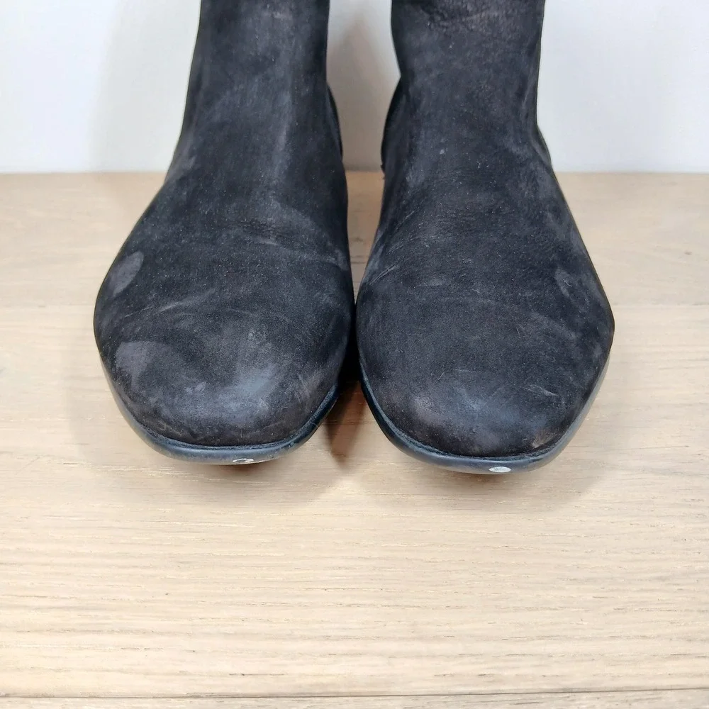 ALDO Ankle Boots Men's US 10 Black Suede Chelsea Side Zip Dress Booties